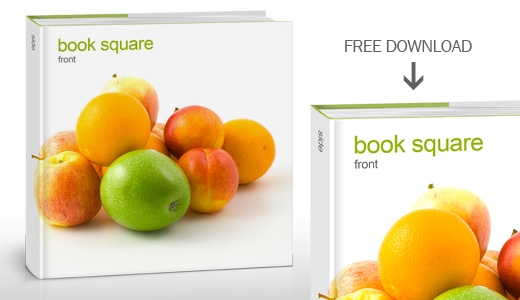 Free Book Mockup – Square Format