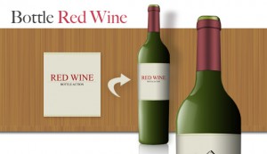Bottle Red Wine - bottle mockup free