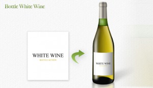 bottle white wine - bottle mockup